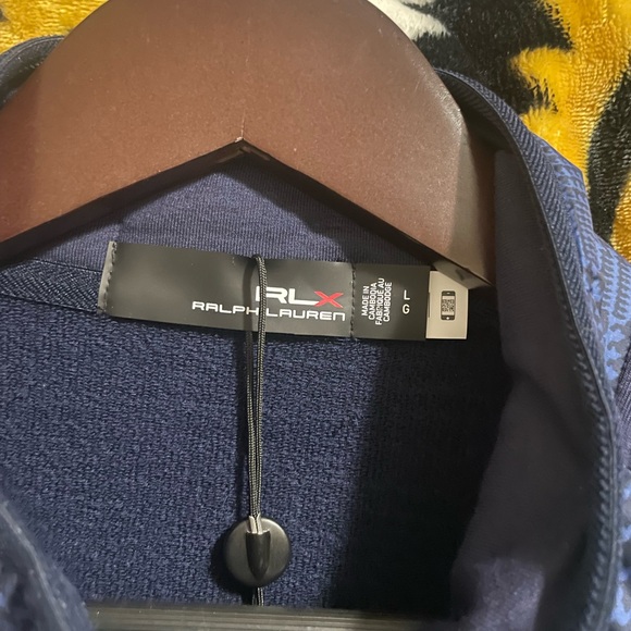 NWT Polo Ralph Lauren RLX Men’s Large Golf Hybrid Full-Zip Vest Navy Blue - Picture 6 of 8